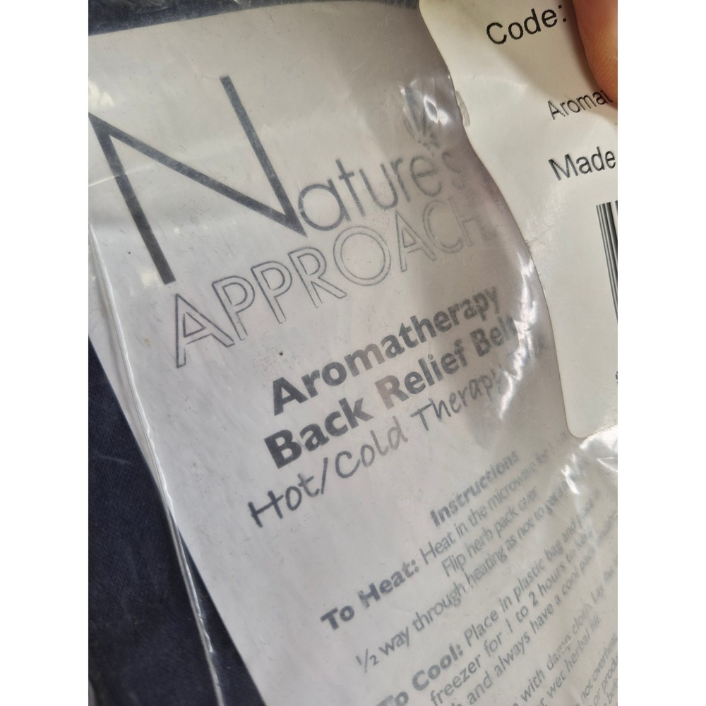 Nature's‎ Approach Aromatherapy Back Relief Belt Navy Blue Hot Cold Therapy - Picture 6 of 8